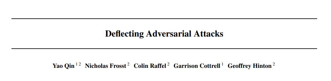 Deflecting Adversarial Attacks Synced